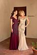 Primavera Couture 13148 Cap Sleeve Godet Skirt Beaded Dress