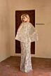Primavera Couture 13149 Sheer Cape Sleeve V-Neck Dress