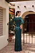 Primavera Couture 13151 Bell Sleeve Bateau Neck Dress