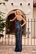 Primavera Couture 13152 Spaghetti Strap Removable Capelet Dress
