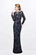 Primavera Couture 1401 Bateau Neck Long Sleeve Dress