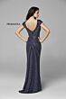 Primavera Couture 3674 Cap Sleeve V-Neck Beaded Dress