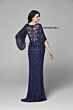 Primavera Couture 9713 Cutaway Sleeve Scoop Neck Dress