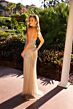 Primavera Couture 12204 High Slit Beaded Strapless Dress