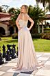 Primavera Couture 12206 Sweetheart Neck Overskirt Dress