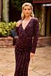 Primavera Couture 12209 Long Sleeve V-Neck Dress
