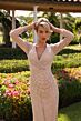 Primavera Couture 12209 Long Sleeve V-Neck Dress