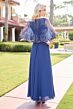 Primavera Couture 13162 Cape Sleeve A-Line Dress