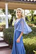 Primavera Couture 13162 Cape Sleeve A-Line Dress