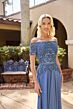 Primavera Couture 13164 Off-The-Shoulder Beaded Top Dress