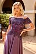 Primavera Couture 13164 Off-The-Shoulder Beaded Top Dress