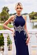 Primavera Couture 13167 High Halter Neck Embellished Dress