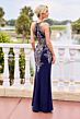 Primavera Couture 13167 High Halter Neck Embellished Dress