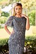 Primavera Couture 13179 Flutter Sleeve Bateau Neck Dress