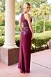 Primavera Couture 13180 Beaded Bodice Halter Neck Dress