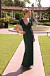 Primavera Couture 13184 V-Back Beaded Flutter Sleeve Dress