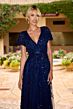 Primavera Couture 13185 V-Neck Beaded A-Line Dress