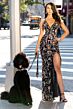 Primavera Couture 3073 High Slit Cross Back Dress