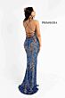 Primavera Couture 3211 Lace-Up Back Beaded V-Neck Dress