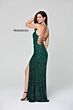 Primavera Couture 3290 Beaded High Slit Scoop Neck Dress
