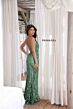 Primavera Couture 3958 High Slit Lace-Up Back Dress