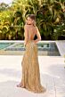 Primavera Couture 3958 High Slit Lace-Up Back Dress