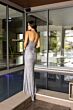 Primavera Couture 4130 Ruched Skirt High Slit Dress