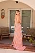 Primavera Couture 4156 Scoop Neck Lace-Up Back Dress