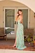 Primavera Couture 4156 Scoop Neck Lace-Up Back Dress