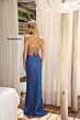 Primavera Couture 4303 Beaded Cross Back Scoop Neck Dress