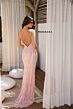 Primavera Couture 4305 Beaded V-Neck Low Back Dress