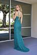 Primavera Couture 4306 Beaded V-Neck Spaghetti Strap Dress