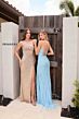 Primavera Couture 4309 Midriff Cutout Strapless V-Neck Dress