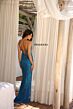 Primavera Couture 4309 Midriff Cutout Strapless V-Neck Dress