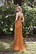 Primavera Couture 4310 High Slit Scoop Neck Beaded Dress