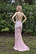 Primavera Couture 4311 Cross Back Beaded V-Neck Dress
