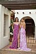 Primavera Couture 4314 Strapless Beaded High Slit Dress