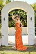 Primavera Couture 4317 Beaded Spaghetti Strap High Slit Dress