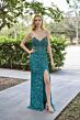 Primavera Couture 4321 Illusion Bodice Beaded Strapless Dress