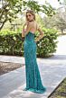 Primavera Couture 4321 Illusion Bodice Beaded Strapless Dress
