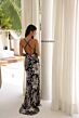 Primavera Couture 4323 High Slit Beaded Floral Dress