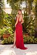 Primavera Couture 4325 Spaghetti Strap Low Back Beaded Dress