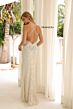 Primavera Couture 4326 Cross Back Beaded V-Neck Dress