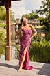 Primavera Couture 4328 High Slit Fitted Strapless Dress