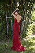 Primavera Couture 4330 High Slit Low V-Back Dress