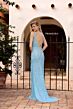 Primavera Couture 4333 V-Back High Slit Beaded Dress