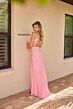 Primavera Couture 4334 Side Cutout Lace-Up Back Beaded Dress