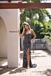 Primavera Couture 4338 High Slit Strapless Floral Dress