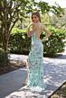 Primavera Couture 4339 Spaghetti Strap High Slit Dress