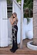 Primavera Couture 4342 Lace-Up Back Sleeveless V-Neck Dress